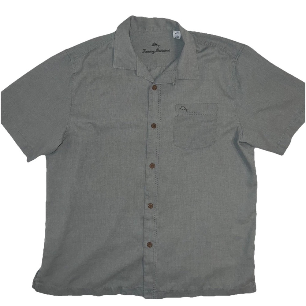 Tommy Bahama Islandzone Gray Men's Shirt Casual Button-Up